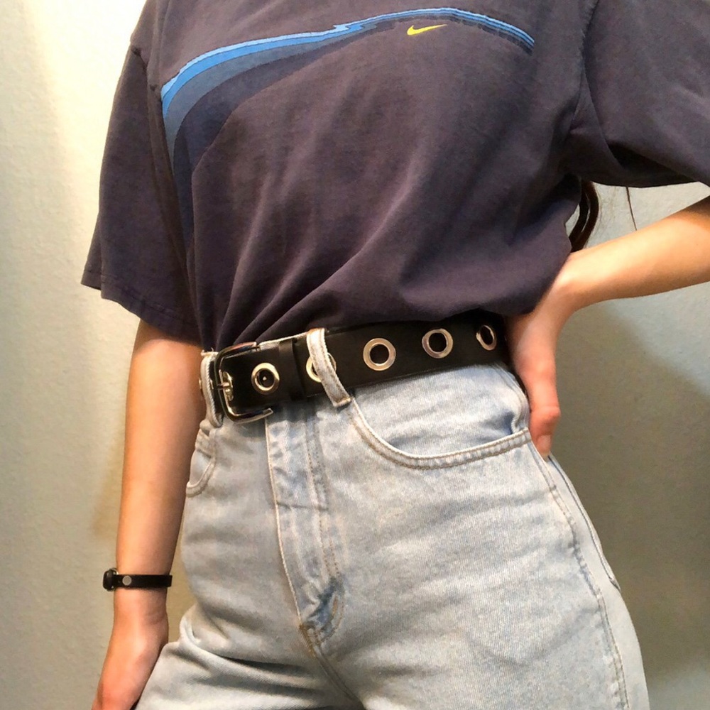 Grommet belt with single holes 🖤